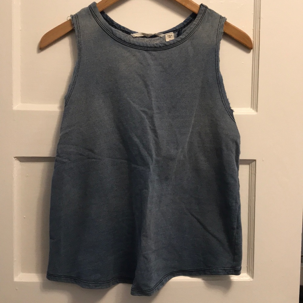 Dakota Collective Denim-Like Open Back Tank